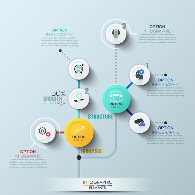 Modern business circle style options banner 