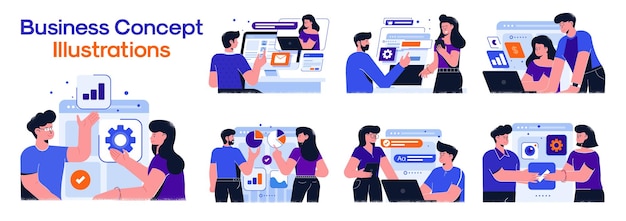 modern colorful business illustration