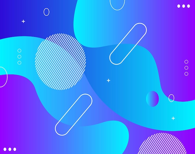 modern colorful pastes gradient abstract geometric shape mamphis style