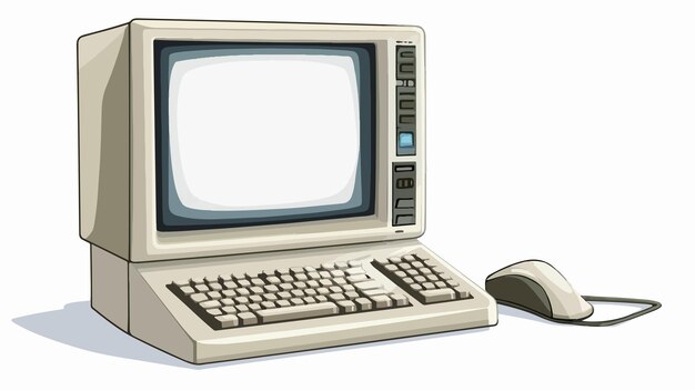 Modern Computer with Blank Screen Icon Vector Image for Design Projects