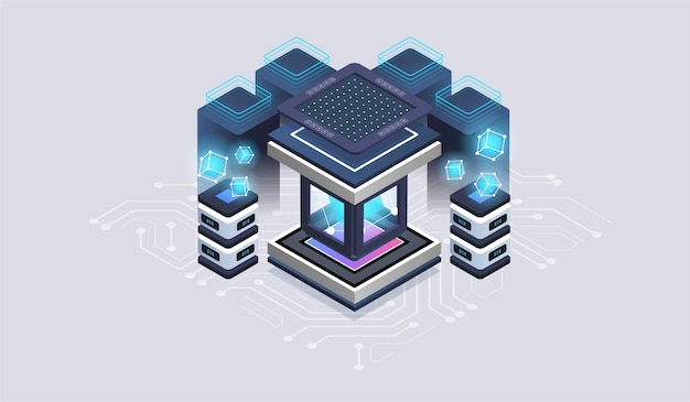 Modern flat design isometric concept of Data Analysis