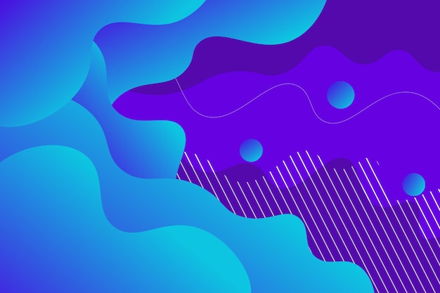 modern geometric abstract on purple background with blue wave pattern for template poster