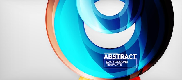 modern geometric circles abstract background colorful round shapes with shadow effects