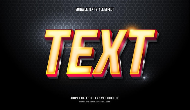 Modern Gradient bright color with futuristic theme mockup text Editable 3d text effect styles
