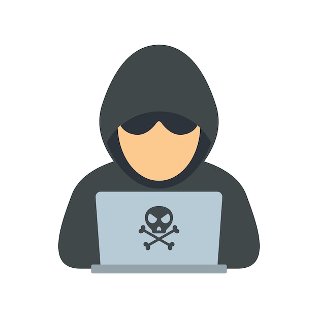 Modern hacker icon Flat illustration of modern hacker vector icon isolated on white background