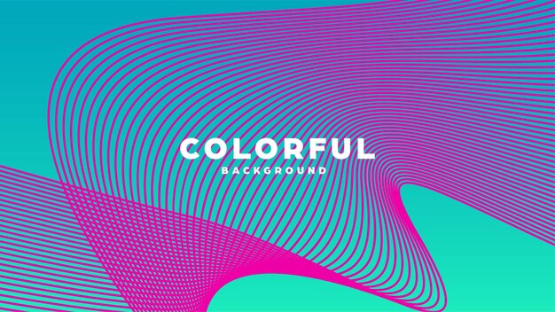 Modern minimal colorful abstract background lines and geometric shapes design with gradient color