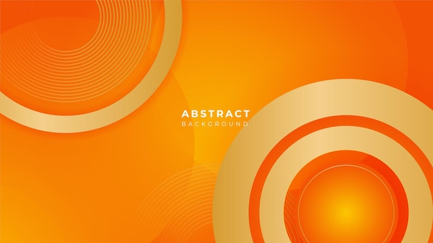 modern orange and gold luxury abstract background