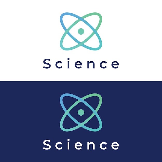 Modern science particle or molecule element logo design Logo for scienceatombiologytechnologyphysicslab