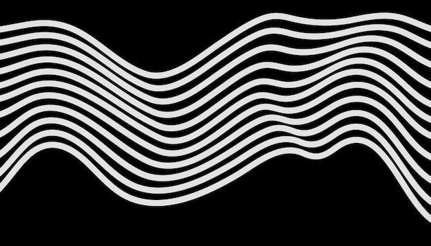 Modern stripe composition with bold curves and rhythmic movement