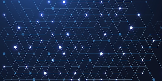 Modern technology vector illustration with square grid