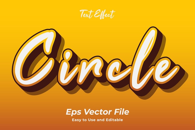 modern text effect circle editable and easy to use premium vector