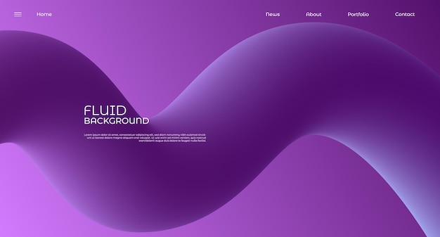 modern trending abstract wave futuristic poster with gradient 3d innovation background design for cover landing page vector illustration