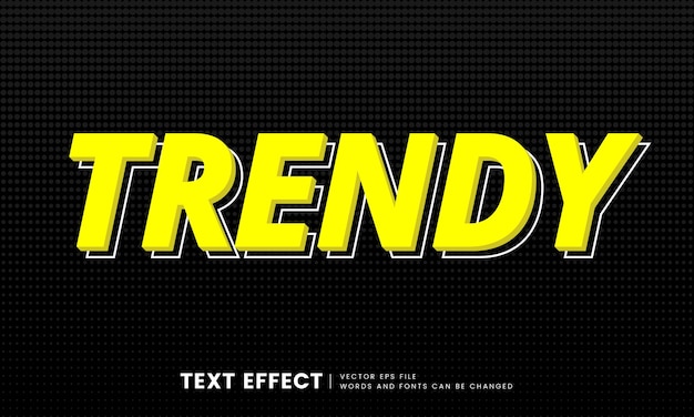 Modern trendy 3d text effect