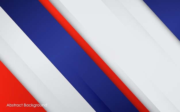 Moderní modré pozadí s bílou a červenou barvou