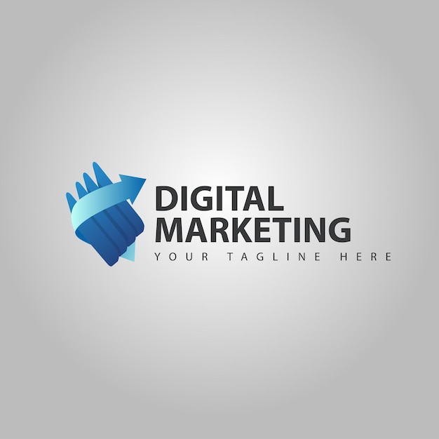Moderní obchodní logo pro marketing – vektorová šablona, návrh startupu pro digitální marketing