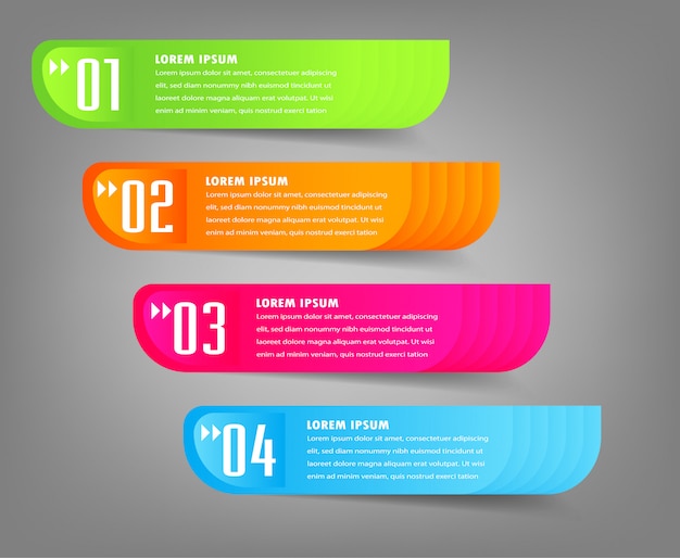 moderní šablona textového pole papíru, banner Infografika