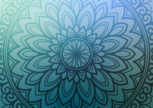 Modrá mandala – geometrické pozadí se vzorem čar