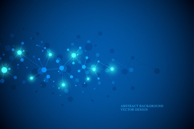 molecular structure background and communication. 