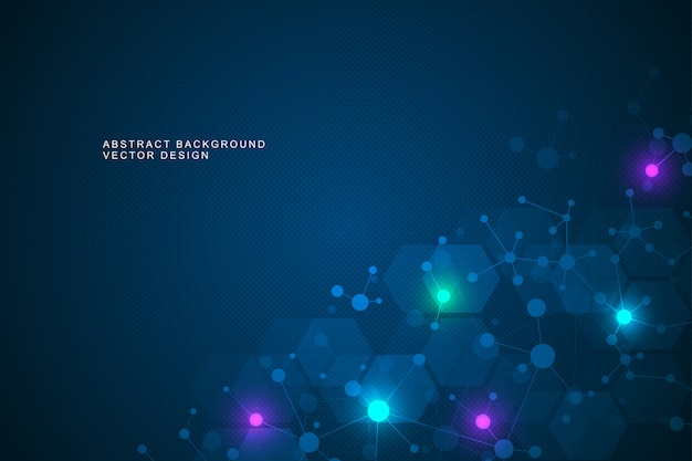 molecular structure background and communication. 