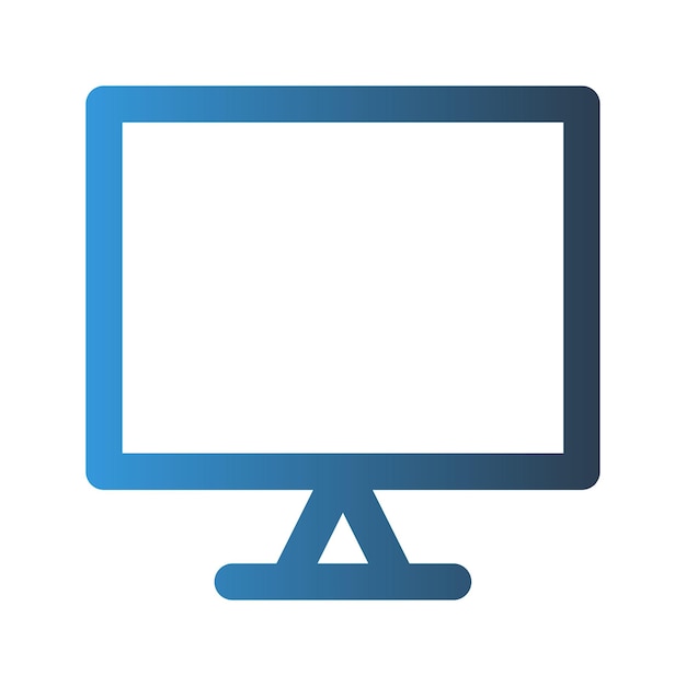 Monitor outline icon with gradient colors suitable for interfaces websites UI and mobile apps