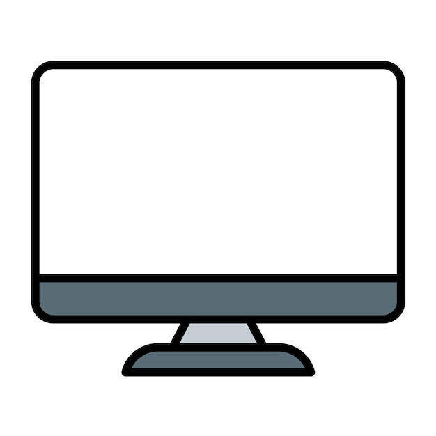 Monitor Vector Illustration Style