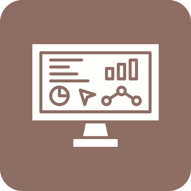 monitoring icon vector image can be used for seo and sem