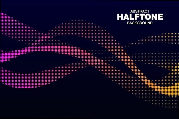 Monochrome gradient halftone dots background Vector illustration