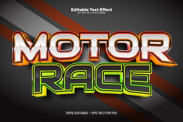Motor Race – upravitelný textový efekt v moderním stylu