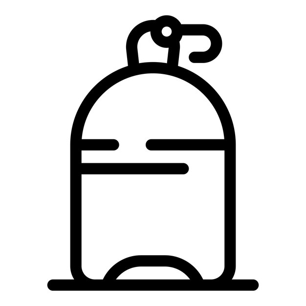 Mountaineering oxygen mask icon outline style