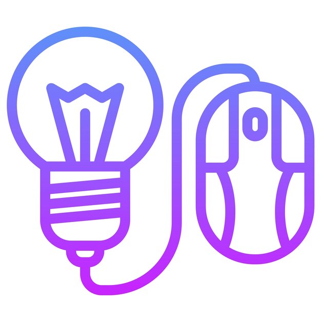 Mouse Idea vector icon illustration of Back to School iconset