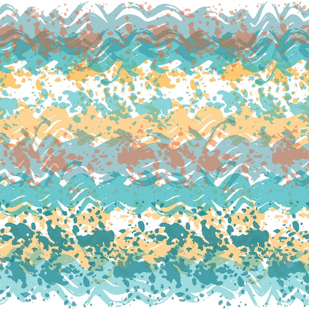 Multi color overlapping wavy shapes form a creative pattern
