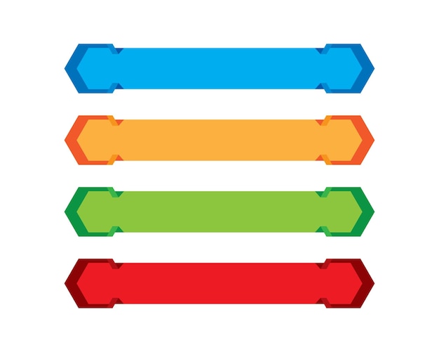 Multi Color Ribbon Shape Clip Art Design Sign