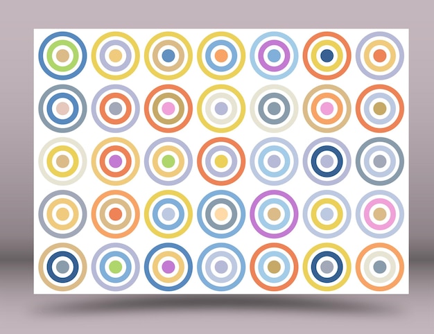Multicolored circles Layout for background cover screensaver website and creative idea The idea of interior design corporate style and decorative creativity