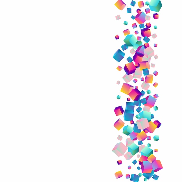 Multicolored Polygon Vector White Background