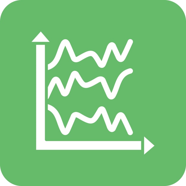 multiple line graph icon vector image can be used for infographics