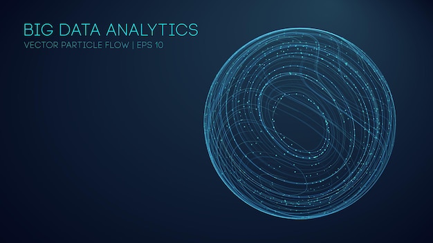 Music abstract background blue. Data technology abstract futuristic illustration. Big data visualization. EPS 10.