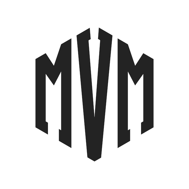mvm logo design initial letter mvm monogram logo using hexagon shape