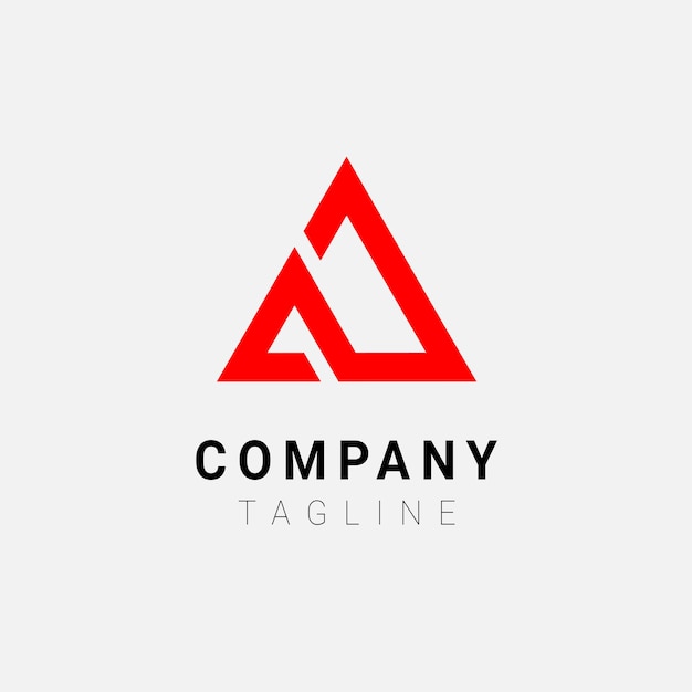 n trojúhelník geometrické minimalistické logo
