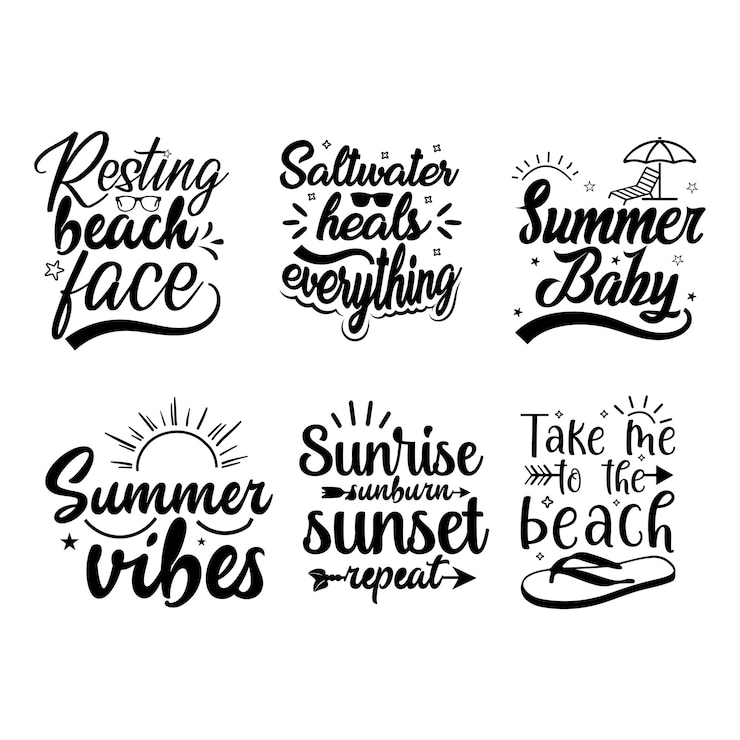 Vektor nádherný letní typografický design trička