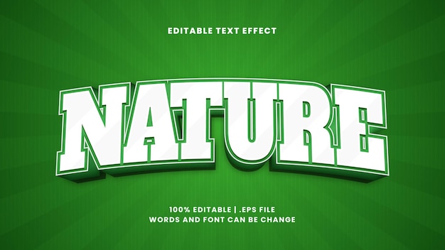 Nature editable text effect in simple and modern text style
