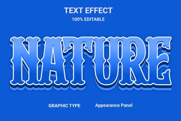 nature text effect comic font style word and font can be changed