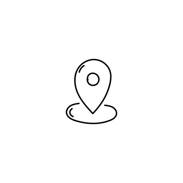 Navigation web map pointer hand drawn icon