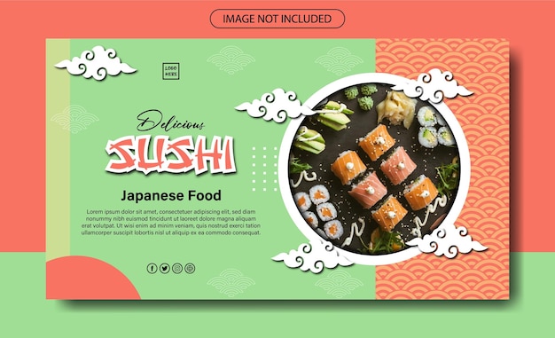 Návrh banneru s japonským jídlem