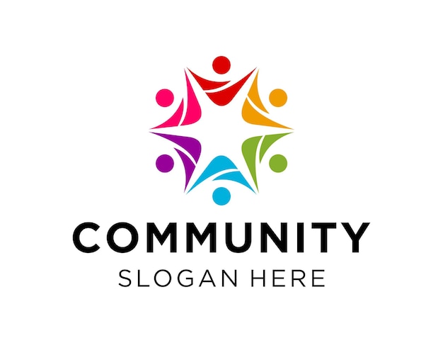 Návrh loga komunity vytvořený pomocí aplikace Corel Draw 2018 s bílým pozadím