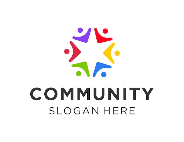 Návrh loga komunity vytvořený pomocí aplikace Corel Draw 2018 s bílým pozadím