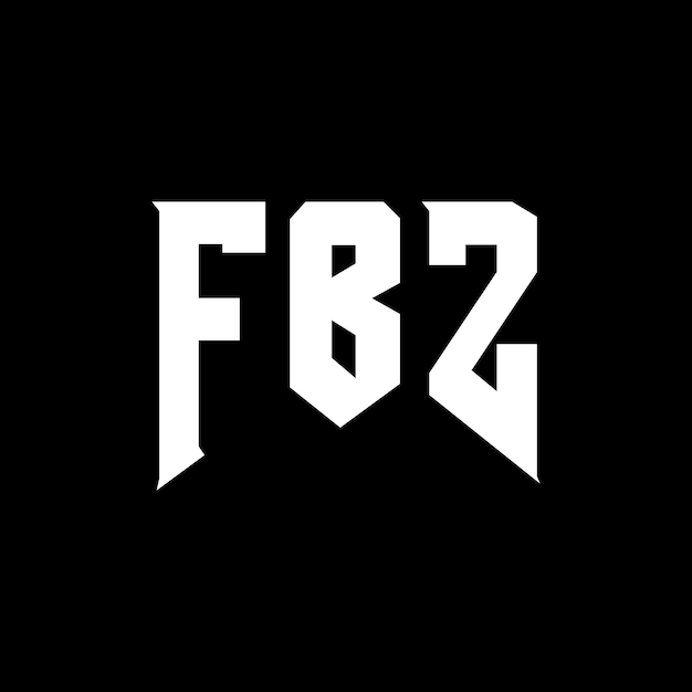 Návrh loga písmene FBZ pro technologickou společnost, návrh loga FBZ, černobílá barevná kombinace, logo FBZ, vektor FBZ, design FBZ, ikona FBZ, abeceda FBZ, typografický návrh loga FBZ