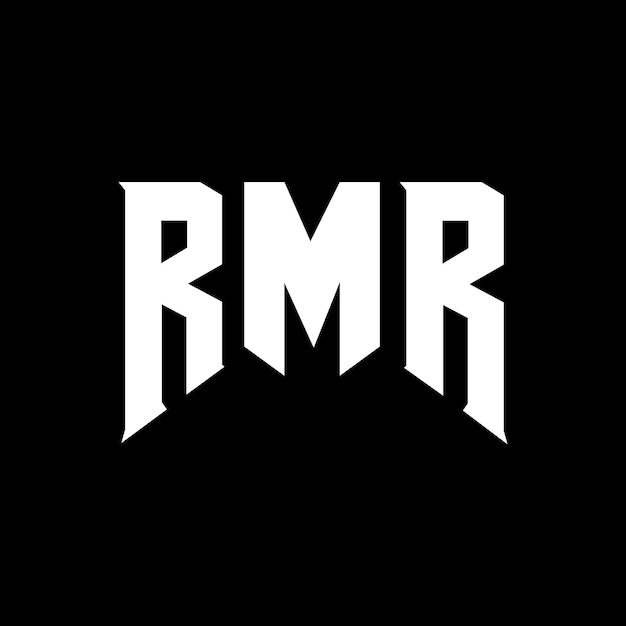 Návrh loga RMR pro technologickou společnost, návrh loga RMR, černobílá barevná kombinace, logo RMR, vektor RMR, design RMR, ikona RMR, abeceda RMR, typografický návrh loga RMR