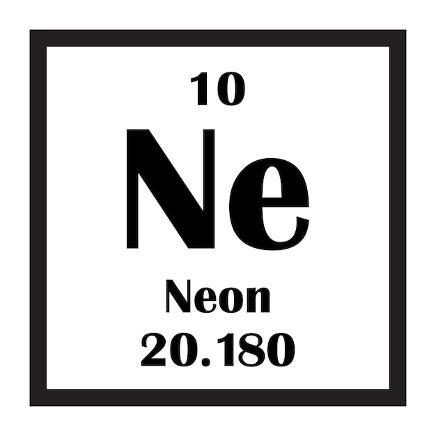 Neon chemical element icon vector illustration design