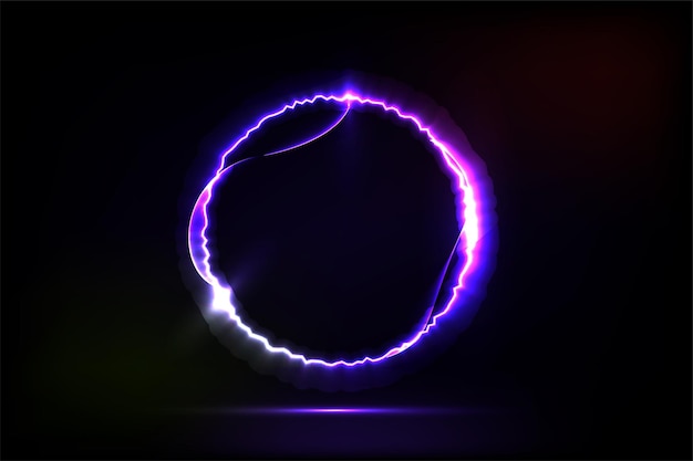 Neonový kruhový tvar pro pozadí loga firmy