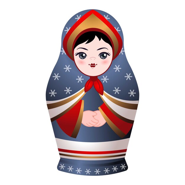 Nesting doll icon Cartoon of nesting doll vector icon for web design isolated on white background